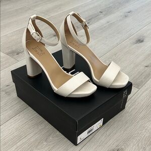 Naturalizer White Ankle Strap Heels